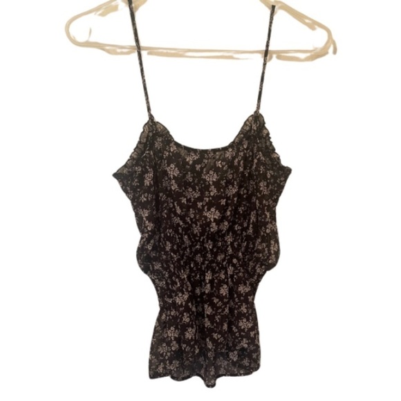 Sam and Max Floral Flowing Tank Top in Black - Picture 3 of 4